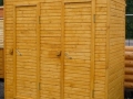 Хозблок деревянный 1х3 м с двумя дверями